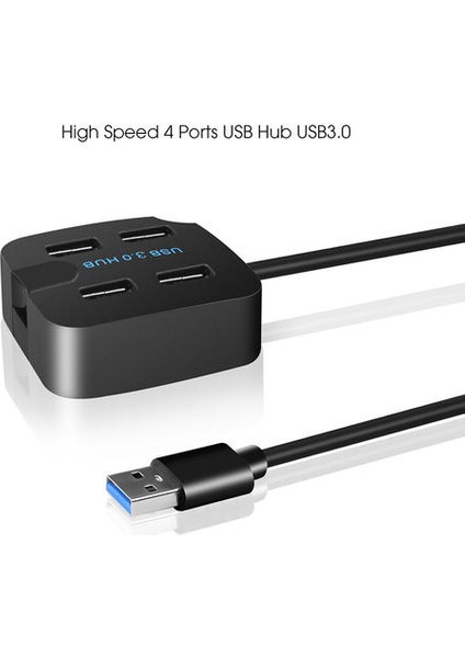 Usb3.0 Hub Yüksek Hız 4 Bağlantı Noktası USB Hub USB Splitter Adaptörü Güç Kaynağı Mac Notebook Dizüstü Dizüstü Masaüstü Için Telefon Tutucu (Yurt Dışından)