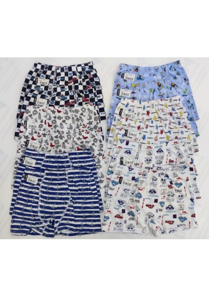 Poky Erkek Çocuk Karışık Renk Elastan 12'li Boxer Külot fiyatları