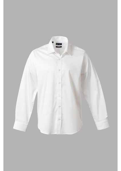 Erkek Beyaz Saten Pamuklu Modern Fit Gömlek fiyatları
