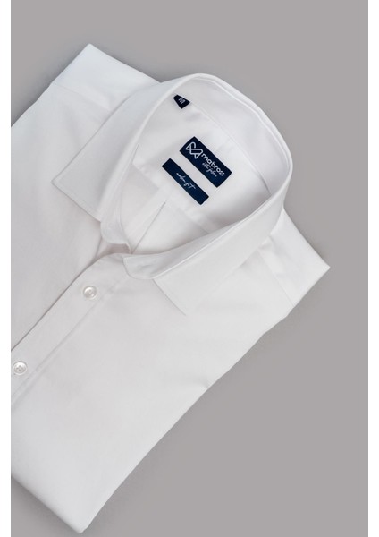Erkek Beyaz Saten Pamuklu Modern Fit Gömlek indirimleri