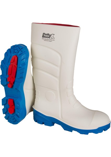 Galaxy Vega 04 Beyaz Renk Çelik Burunsuz (Korumasız) Çizme Bot