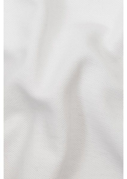 Erkek Beyaz %100 Pamuk Polo Yaka Custom Fit T-Shirt indirimleri