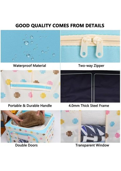 Kumaş Katlanabilir Oxford Bez Çelik Çerçeve Saklama Kutusu Giysi Depolama Organizatör Saklama Kutusu Ev Günlük Aracı Aksesuarları Için | Katlanabilir Saklama Torbaları (Yurt Dışından) modelleri