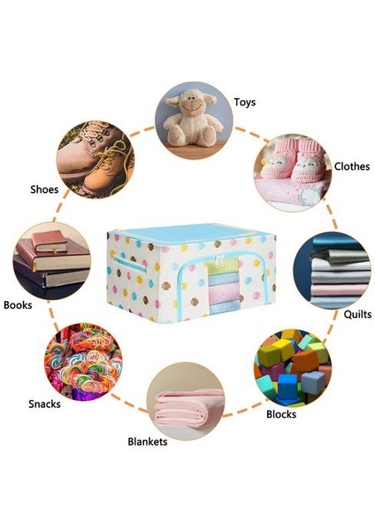 Kumaş Katlanabilir Oxford Bez Çelik Çerçeve Saklama Kutusu Giysi Depolama Organizatör Saklama Kutusu Ev Günlük Aracı Aksesuarları Için | Katlanabilir Saklama Torbaları (Yurt Dışından) indirimleri