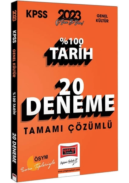 Yargı Yayınevi 2023 KPSS Tarih Tamamı Çözümlü 20 Deneme