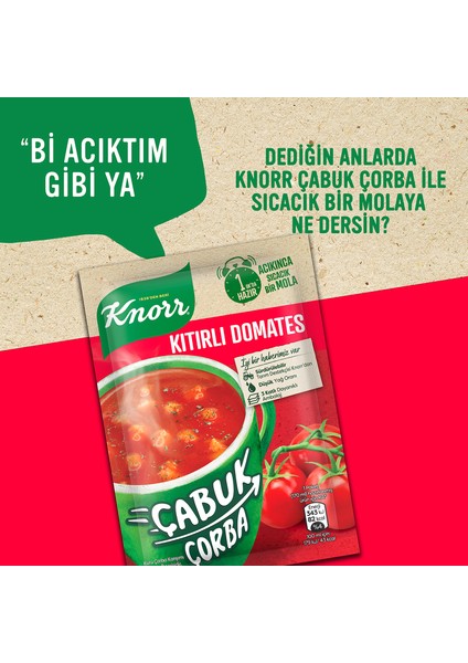 Çabuk Çorba Serisi Kıtırlı Domates Çorbası 22 GR