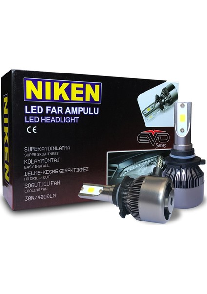 Evo Serisi Led Xenon Far Ampulu H7 / H4 / H11 / H1 / H10 / 9005 / 9006 / H15