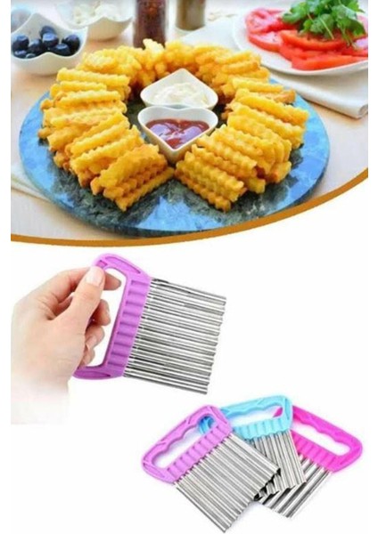 Eflatun Concept Hamur Matı + Kesme Aparatı Spatulası + Papates Cips Kesici