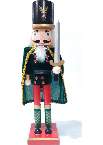 Funworld Yılbaşı Yeni Yıl Süsü Dekoratif Süs Kurşun Asker Pelerinli 40 cm