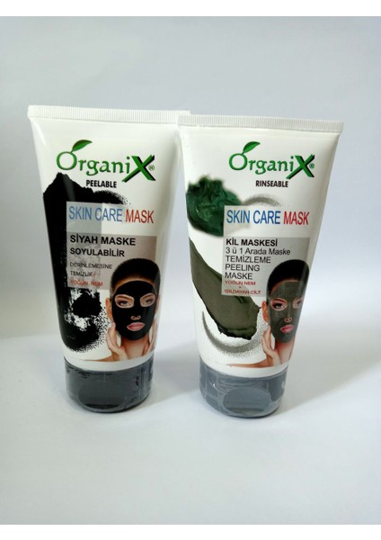 Yüz Maskesi 150ML X2 Kil Maske, Siyah Soyulabilir Maske