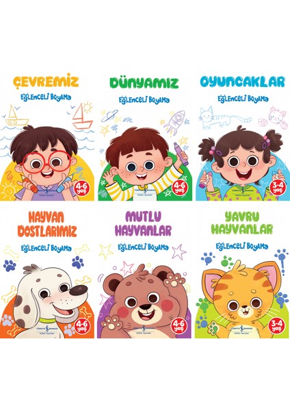 Eğlenceli Boyama 6 Kitap Set