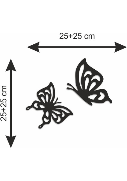 Ahşap Kelebek Ikili Set Dekor 34X40 cm fırsatları