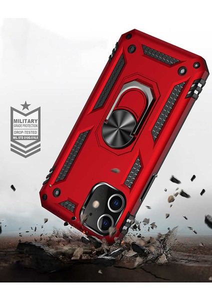 Iphone 12 Kılıf Vega Standlı Yüzüklü + Ekran Koruyucu Nano fiyatları