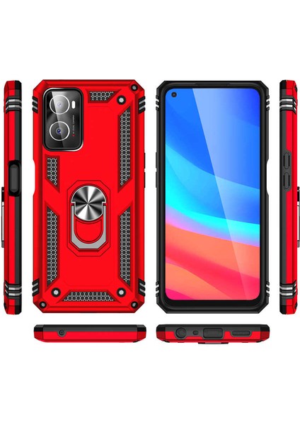 Oppo A36 Kılıf Vega Yüzüklü Standlı + Ekran Koruyucu Nano