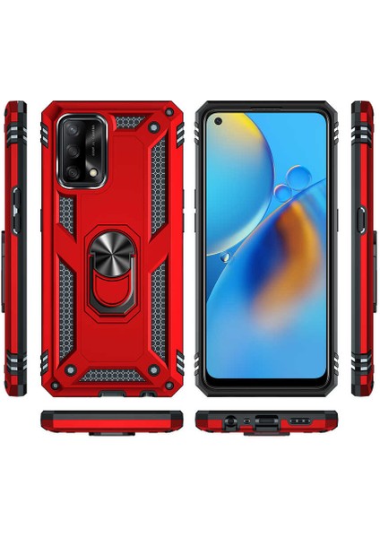 Oppo A74 Kılıf Vega Standlı Yüzüklü