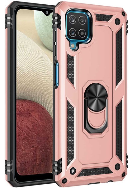 Samsung Galaxy M32 Kılıf Vega Yüzüklü Standlı + Ekran Koruyucu Nano