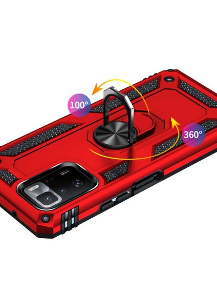 Xiaomi Poco X3 Gt Kılıf Vega Yüzüklü Standlı + Ekran Koruyucu Nano