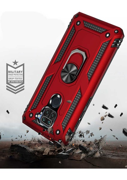 Xiaomi Redmi Note 9 Kılıf Vega Standlı Yüzüklü + Ekran Koruyucu Nano fiyatları