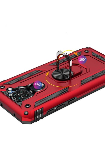 Xiaomi Redmi Note 9 Kılıf Vega Standlı Yüzüklü + Ekran Koruyucu Nano fırsatları