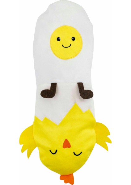Çift Taraflı Nakışlı Dolgulu Bebek Pelüş Yumurta / Civciv Uyku ve Peluş Oyun Arkadaşı