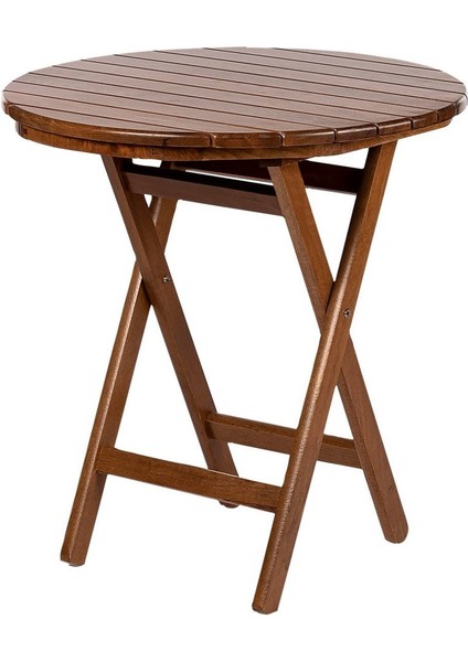 Manavgat Ahşap Bahçe Balkon Seti | 70 cm Yuvarlak Katlanır Masa + 2 Minderli Sandalye Takımı fiyatları