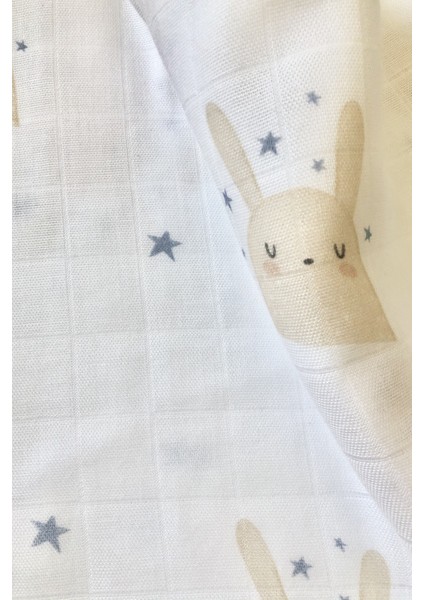 Asu Baby&Kids Sleepy Bunny Organik Bambu Pamuk Müslin 80x120 Cm