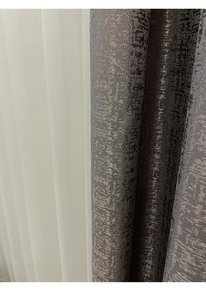 Elena Model Jakar Zemin Kendinden Desenli 1/2,5 Pile Fon Perde fiyatları