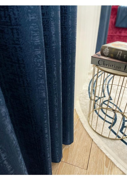 Elena Model Jakar Zemin Kendinden Desenli 1/2,5 Pile Fon Perde