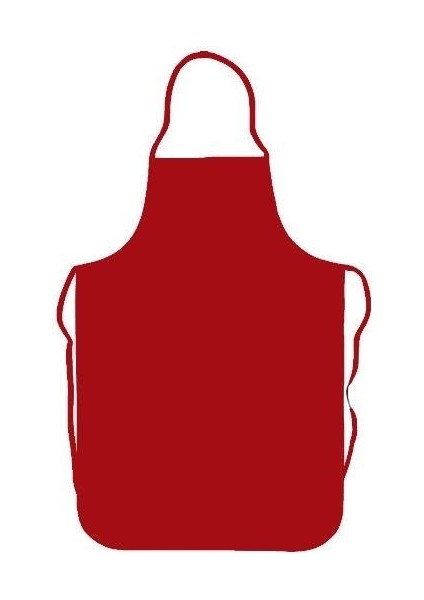 Kırmızı Askılı Mutfak Bulaşık Önlüğü Lamineli 50 X100 cm