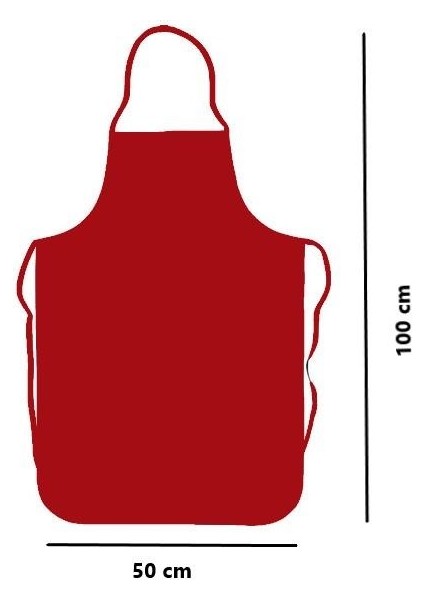Kırmızı Askılı Mutfak Bulaşık Önlüğü Lamineli 50 X100 cm fiyatları