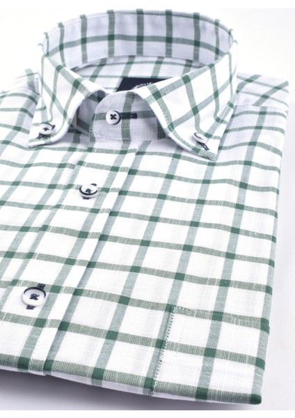 2022- Kısa Kol Adv Ekose Regular Gömlek /yeşil/l fiyatları