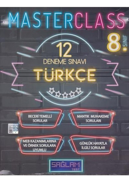 Yayınları 8. Sınıf Türkçe Masterclass 12 Deneme