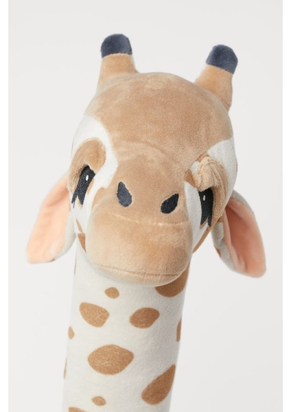 Giraffe Zürafa Dekoratif Yastık Uyku ve Oyun Arkadaşı Peluş Hayvanlar 1 Metre 100 cm x 34 cm Bej