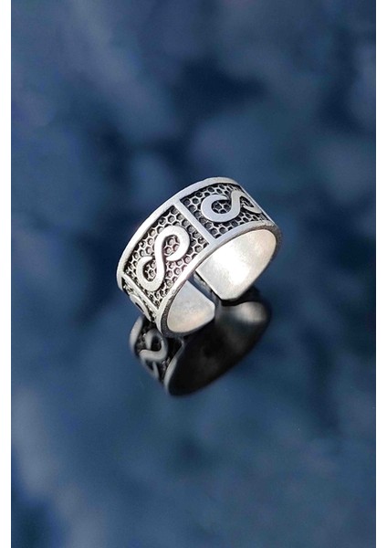 Forever Sonsuzluk Model Gümüş Kaplama Ayarlanabilir Unisex Yüzük