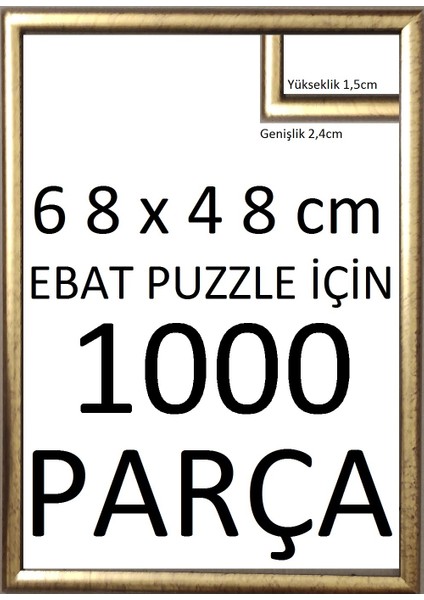 Plus Balıksırtı Yapboz Puzzle Çerçevesi Sarı 1000