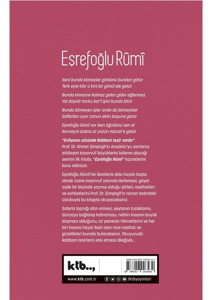 Eşrefoğlu Rûmî - Prf. Dr. Ahmet Şimşirgil - Ktb Yayınları