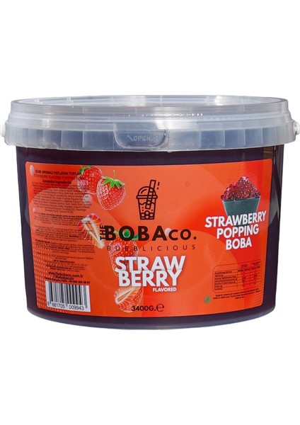 Bubble Tea Boba Çilek (Strawberry) 3,4 kg