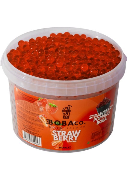 Bubble Tea Boba Çilek (Strawberry) 3,4 kg