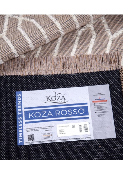 Rosso Krem Dokuma Sisal Halı Halı Jüt Halı 23037A