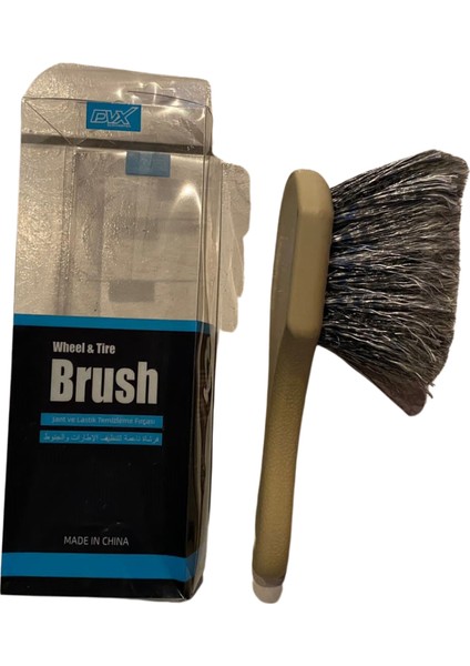 Kısa Saplı Yumuşak Uçlu Lastik ve Jant Temizleme Fırçası