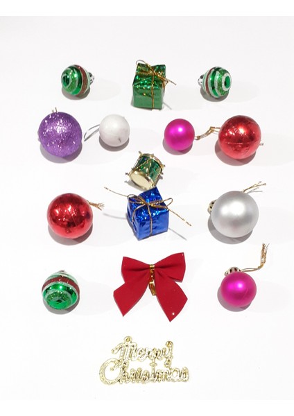 Funworld Yılbaşı Yeni Yıl Çam Ağacı Karışık Süs 14'lü