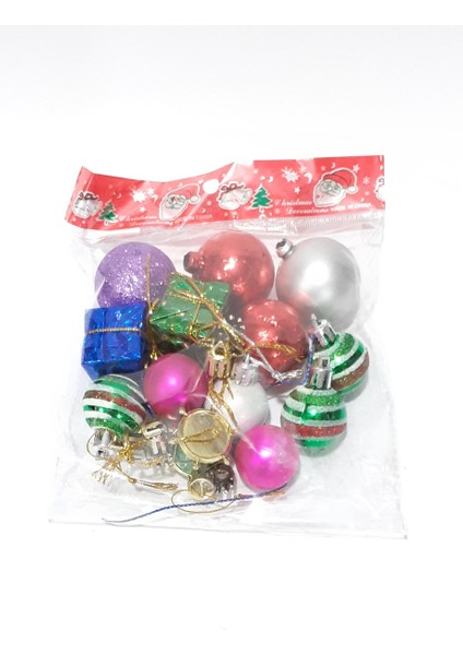 Funworld Yılbaşı Yeni Yıl Çam Ağacı Karışık Süs 14'lü modelleri