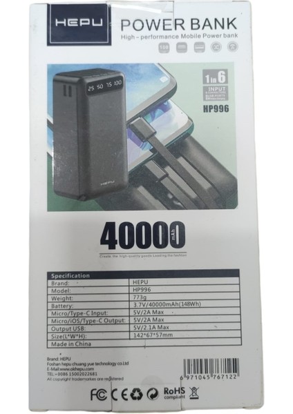 40000 Mah 2*usb Type C Micro USB Taşınabilir Şarj Aleti Powerbank fiyatları
