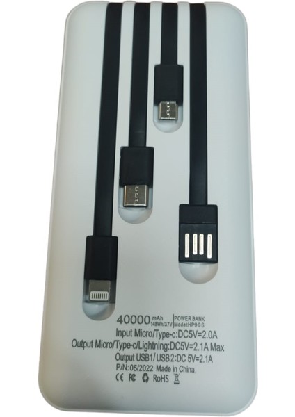 40000 Mah 2*usb Type C Micro USB Taşınabilir Şarj Aleti Powerbank fırsatları