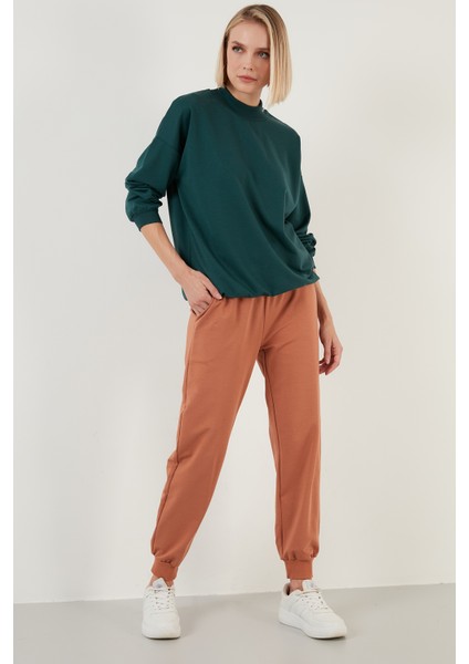 Dik Yaka Basic Örme Sweat Bayan Sweat 5863323 fırsatları