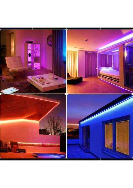 Mutfak Dolabı Için Rgb 15 Metre Adaptör & 24 Tuşlu Kumanda Şerit LED Hazır Set