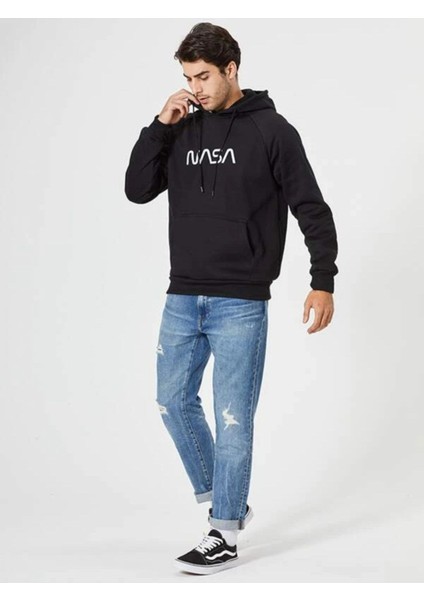 Siyah Erkek Nasa Sweatshirt modelleri
