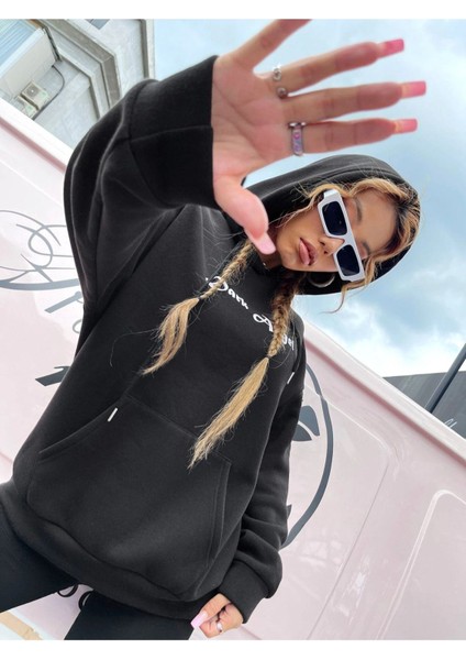 Kadın Siyah Dark Angel Baskılı Sweatshirt fiyatları