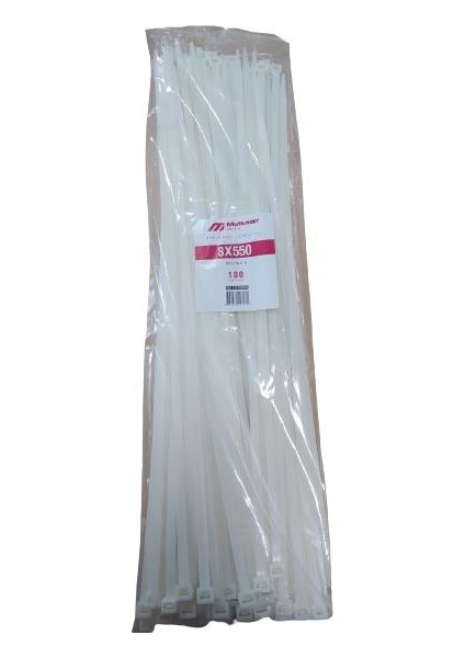 8 x 550MM Kablo Bağı (100LÜ PAKET-5 Adet) Mutlusan