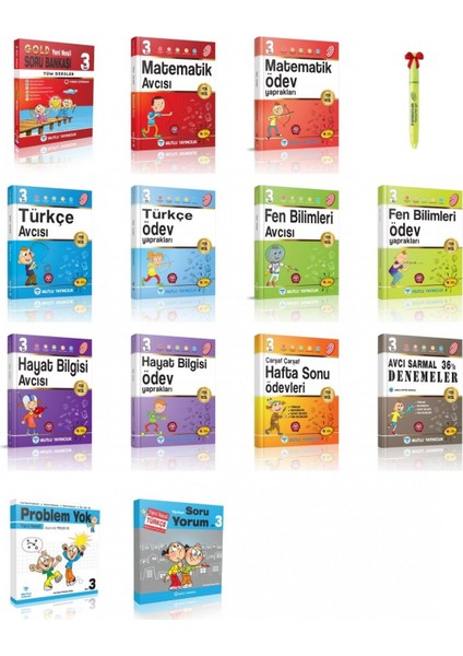 3. Sınıf Avcı Serisi Full Set-Tüm Dersler-Usta Serisi ( 13 Kitap)